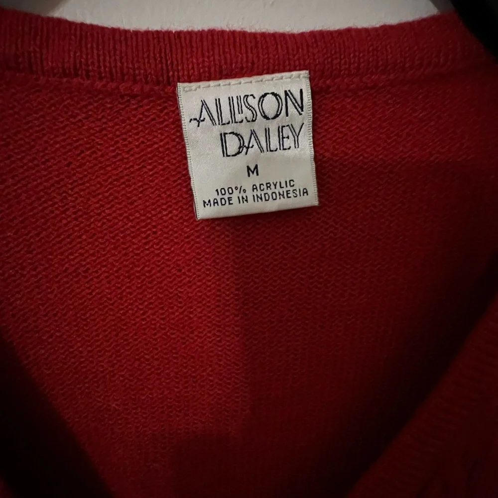 🌼 Vintage Burgundy Red Knit Vest Top - Picture 4 of 5